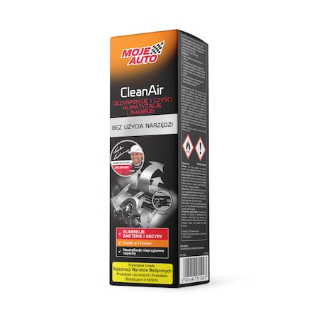 Spray curatare aer conditionat, Moje Auto, Black, elimina bacteriile si ciupercile, miros proaspat, 150 ml