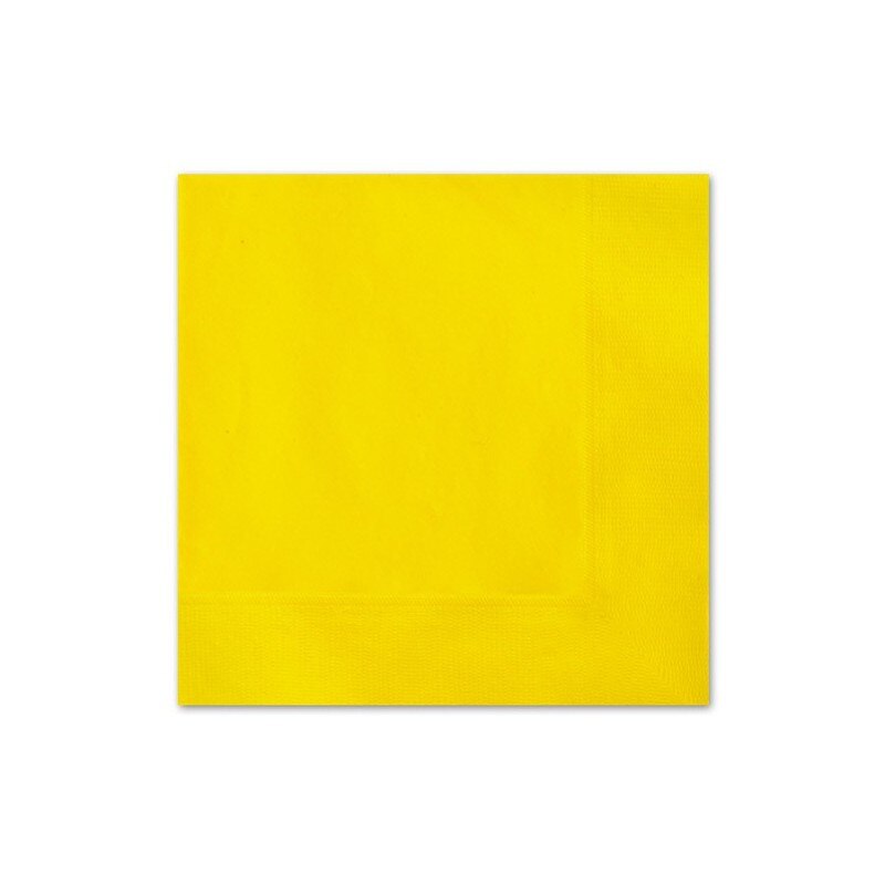 Servetele Tenerella, galbene, impaturite in 4, 33x33 cm, 40 buc, 2 straturi
