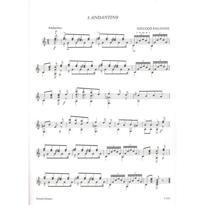 Paganini, Niccolo: Short pieces for guitar