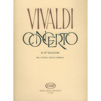 Vivaldi, Antonio: Concerto in sib maggiore per 2 violini, archi e cembalo RV 524 (F. I. No. 40, P.V. 390) piano score Vivaldi, Antonio: Concerto in sib maggiore per 2 violini, archi e cembalo RV 524 (F. I. No. 40, P.V. 390) piano score