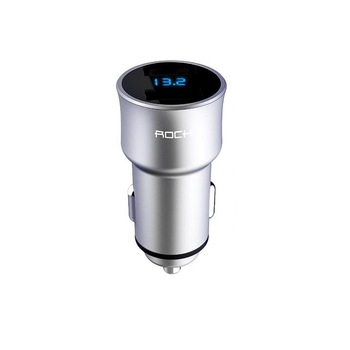 Incarcator auto Rockspace SN310, Dual USB, LED Display, 5V-3.4A, Argintiu Incarcator auto Rockspace SN310, Dual USB, LED Display, 5V-3.4A, Argintiu