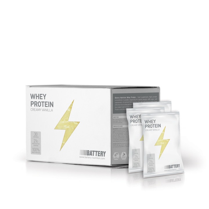 Proteine Battery Nutrition Whey Sachets, 30 x 0.030kg