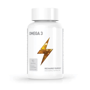 Suplimente cu ulei din peste Battery Nutrition Omega 3, 90 softg Suplimente cu ulei din peste Battery Nutrition Omega 3, 90 softg