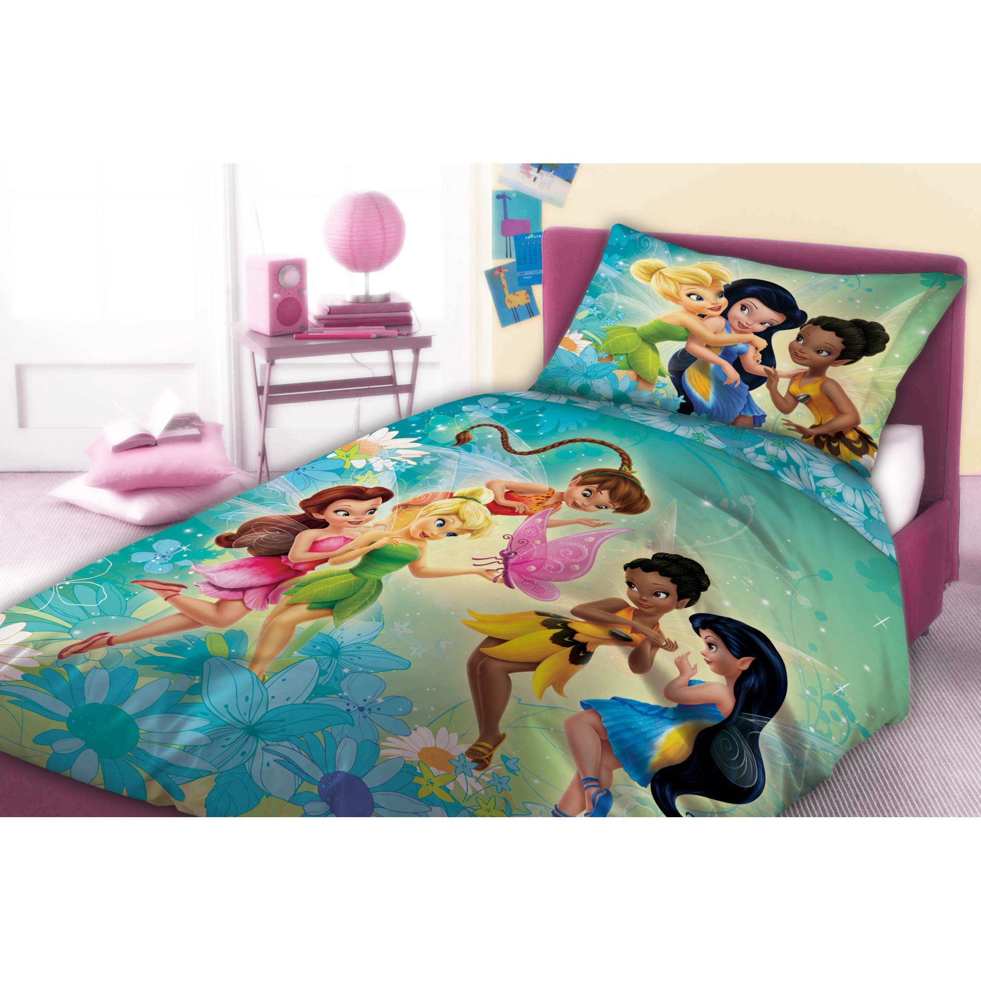 Vice Chronic collide Lenjerie de pat copii, Disney Fairies, 160x200 cm - eMAG.ro
