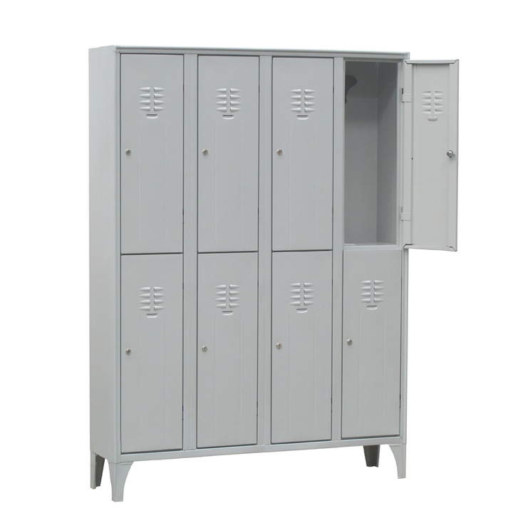 Vestiar metalic cu picioare si 8 usi 116/08S, 1200x500x1800 mm (LxlxH), Italia