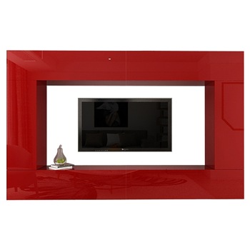 Set Living Modular Quadro 8, MDF Lucios, Bordo, Dimensiune 240 cm Set Living Modular Quadro 8, MDF Lucios, Bordo, Dimensiune 240 cm