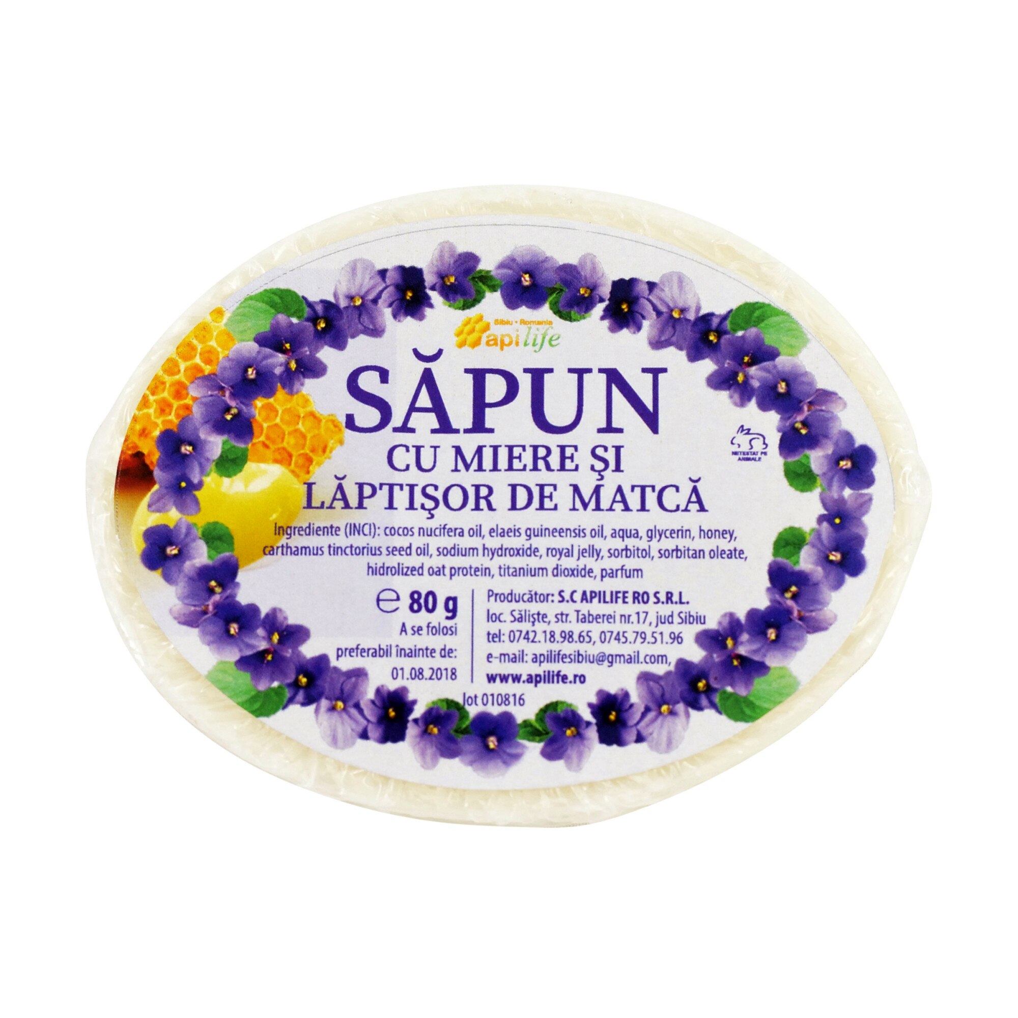 Sapun cu miere si laptisor de matca 80 g