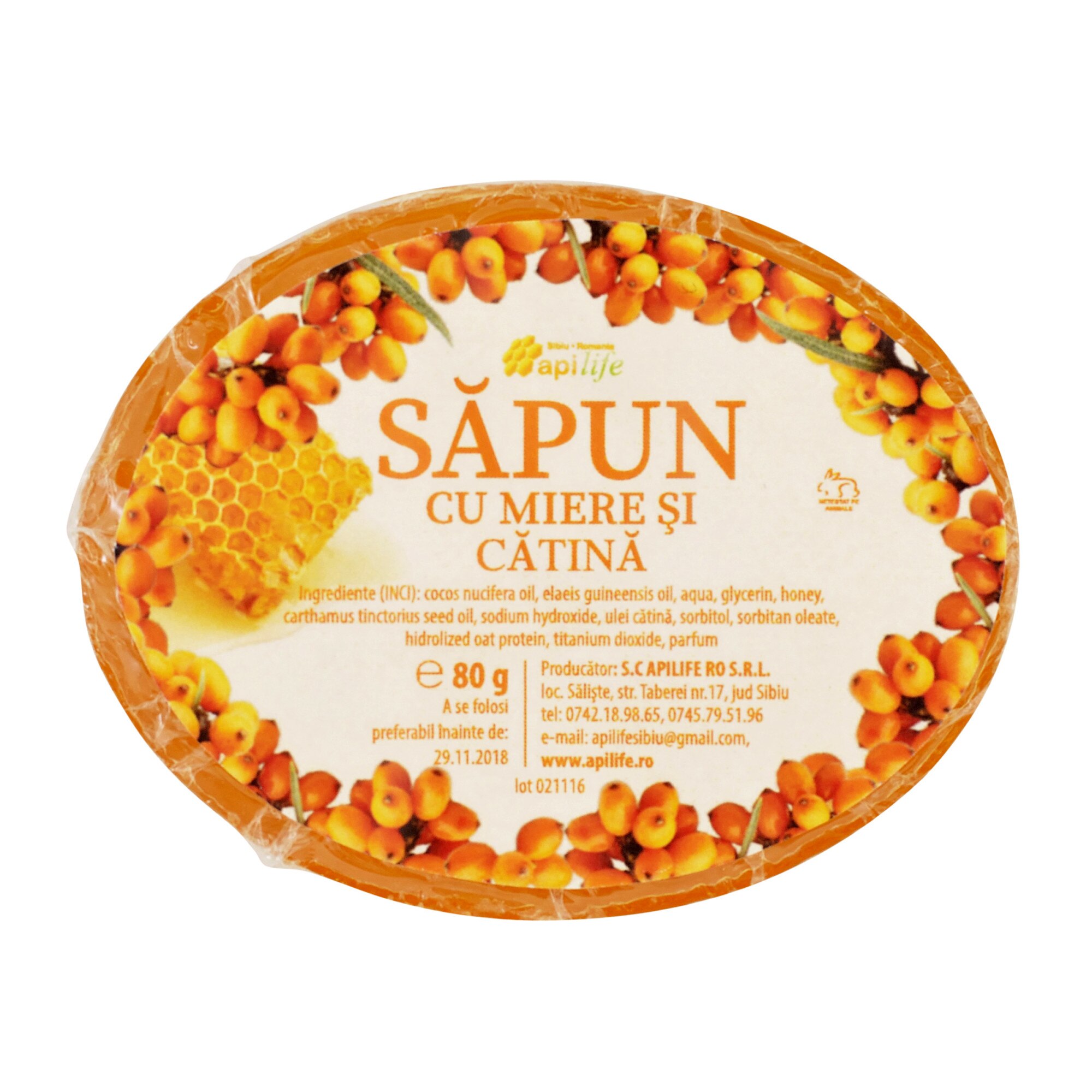 Sapun cu miere si catina 80 g