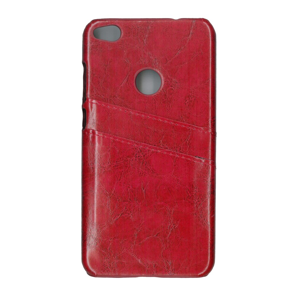 Carcasa de protectie cu buzunare card, EuroCell, pentru Huawei Ascend P8 Lite, rosu