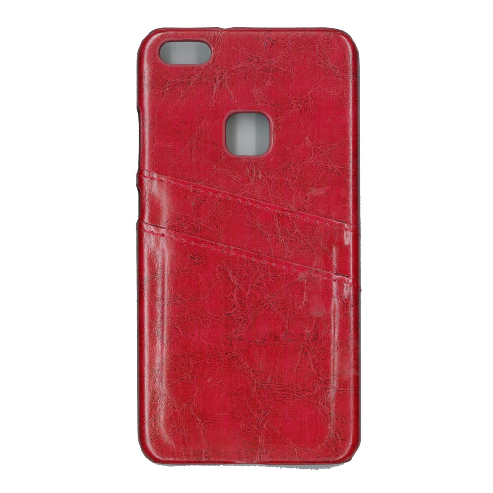 Carcasa de protectie cu buzunare card, EuroCell, pentru Huawei Ascend P10 Lite, rosu