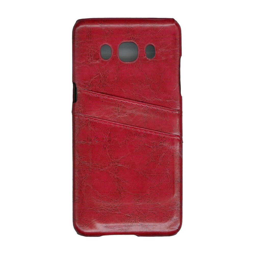 Carcasa de protectie cu buzunare card, EuroCell, pentru Samsung Galaxy J5 2016, rosu