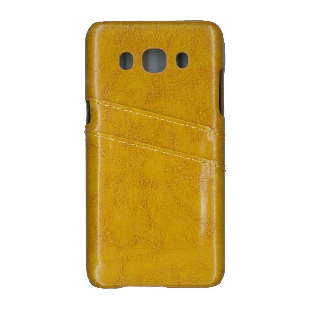 Carcasa de protectie cu buzunare card, EuroCell, pentru Samsung Galaxy J7 2016, maro