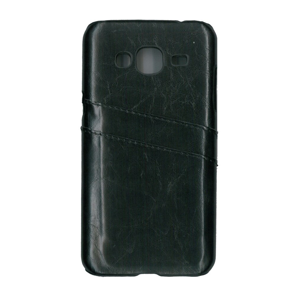 Carcasa de protectie cu buzunare card, EuroCell, pentru Samsung Galaxy J3 2016, negru