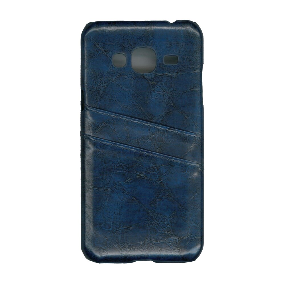 Carcasa de protectie cu buzunare card, EuroCell, pentru Samsung Galaxy J3 2016, albastru