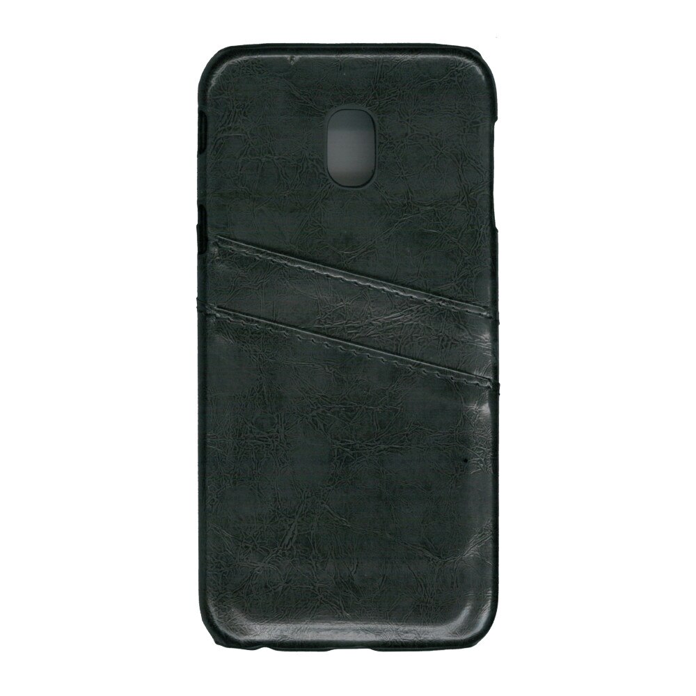 Carcasa de protectie cu buzunare card, EuroCell, pentru Samsung Galaxy J3 2017, negru