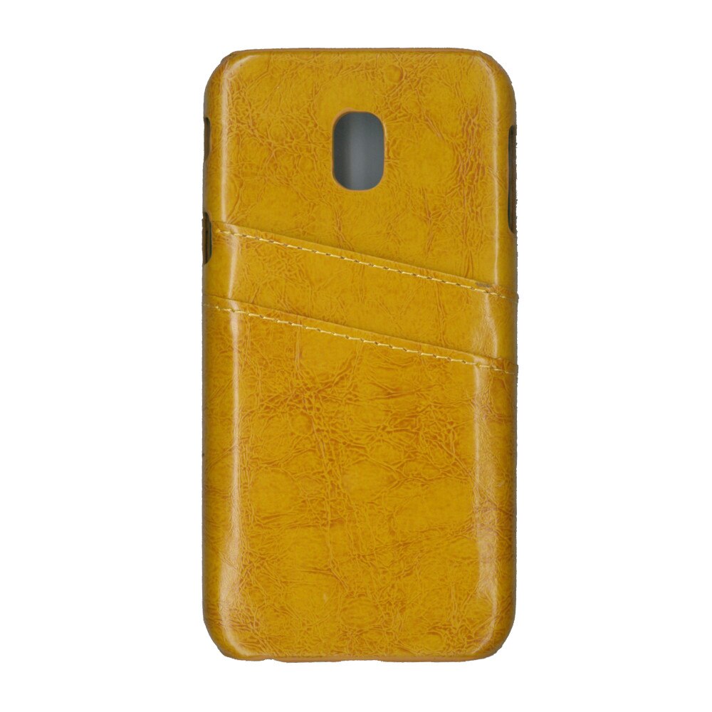 Carcasa de protectie cu buzunare card, EuroCell, pentru Samsung Galaxy J3 2017, maro