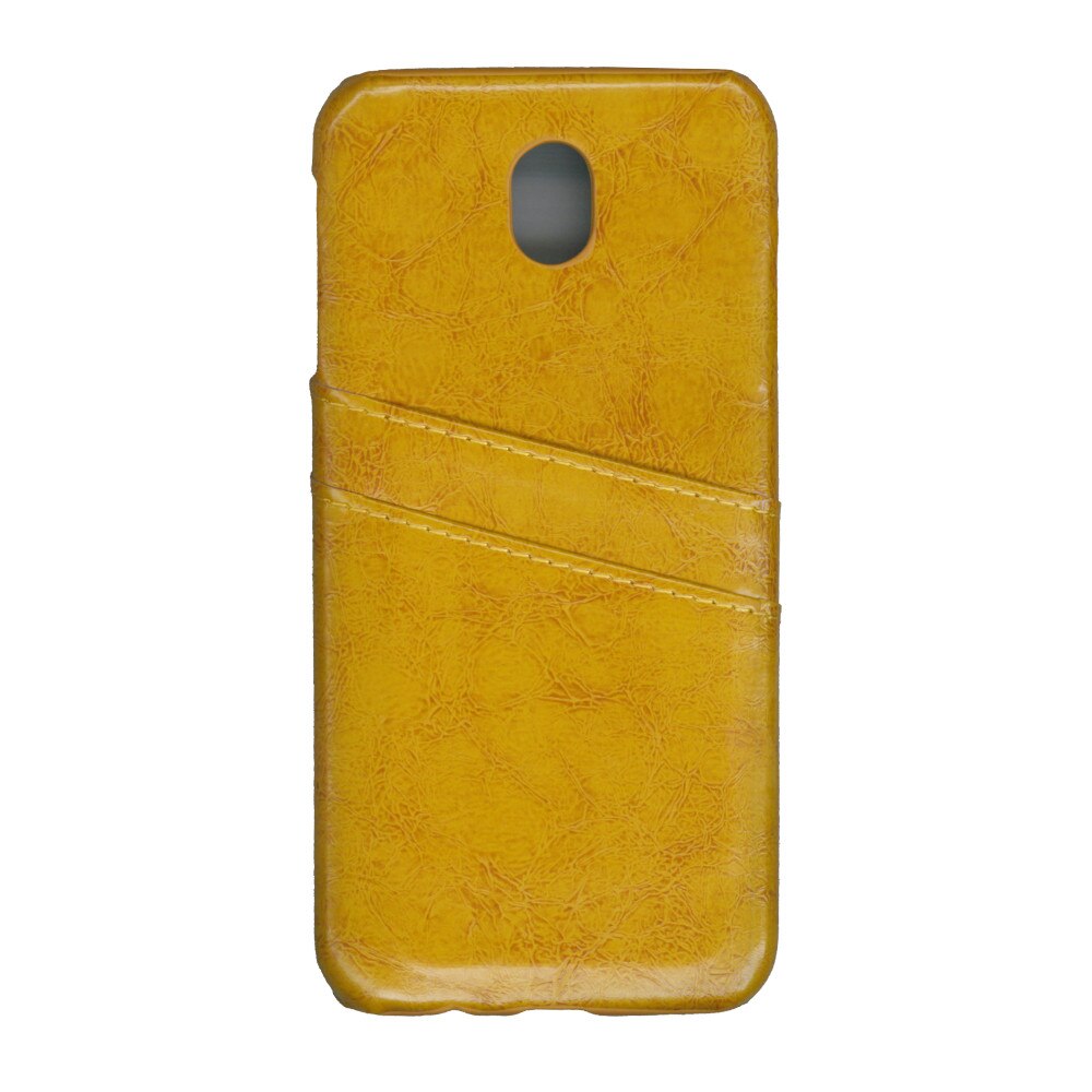 Carcasa de protectie cu buzunare card, EuroCell, pentru Samsung Galaxy J7 2017, maro
