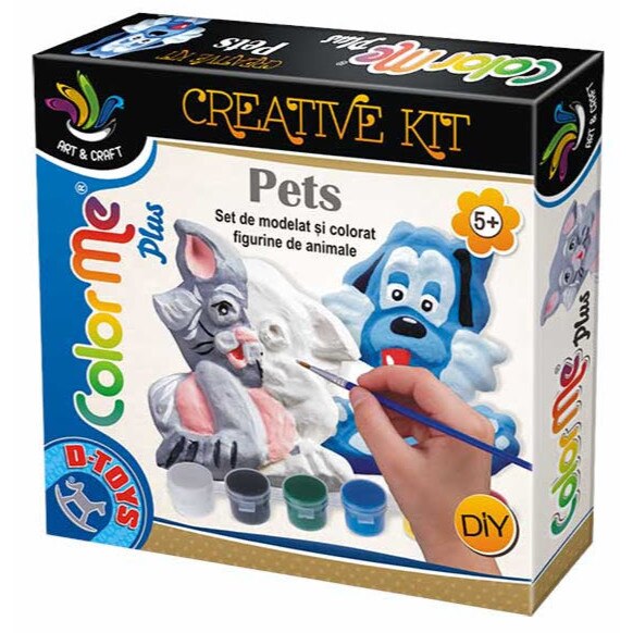Set de modelat si colorat- Color me plus- Animale de companie