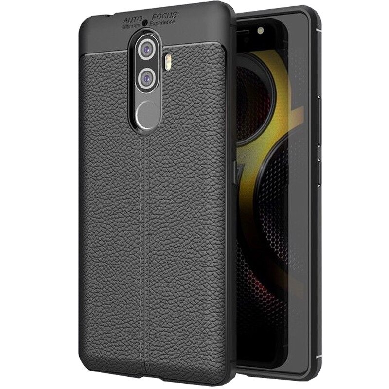 Husa de protectie slim leather pentru Lenovo K8 Note, Negru