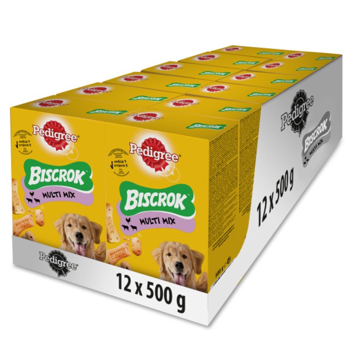 Recompense pentru caini Pedigree Biscrok Original, 12 x 500g