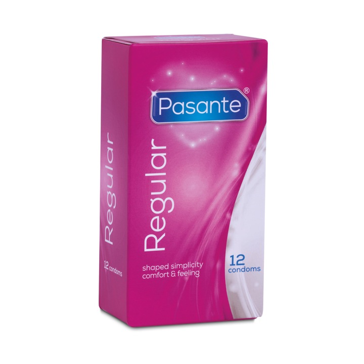 Презервативи Pasante Regular, класически, 12 броя