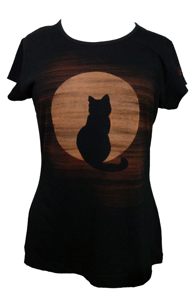 Tricou cu maneca scurta ,Pisica la luna