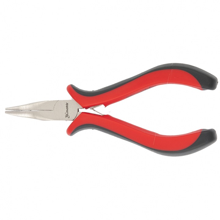 Клещи удължени полукръгли извити челюсти MTX, Mini, 130 mm, Никелирани, Двукомпонентни дръжки