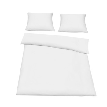 Set lenjerie pat, 3 piese, neu.haus, cearceaf patura 200 x 200 cm, perna 80 x 80 cm, 100% poliester, alb, pentru 2 persoane Set lenjerie pat, 3 piese, neu.haus, cearceaf patura 200 x 200 cm, perna 80 x 80 cm, 100% poliester, alb, pentru 2 persoane