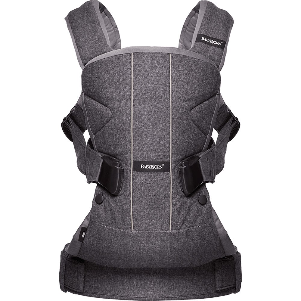 Marsupiu anatomic BabyBjorn 098094E1, cu pozitii multiple de purtare Denim grey, Bumbac