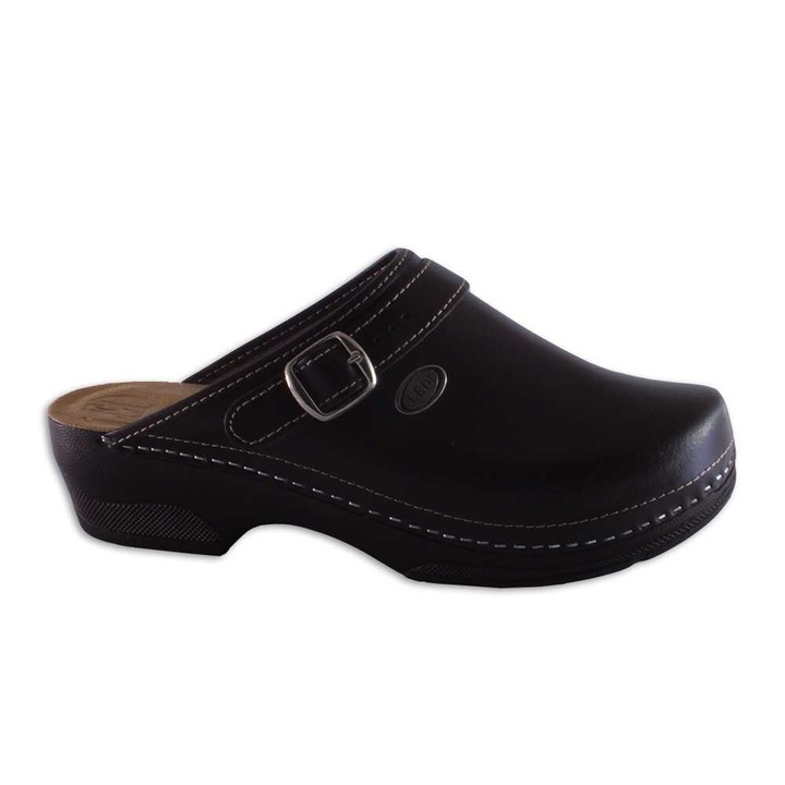 Saboti medicali din piele naturala pentru barbati Ledi cu talpa groasa Z9