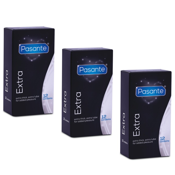 Презервативи Pasante Extra, по-плътни, 36 броя