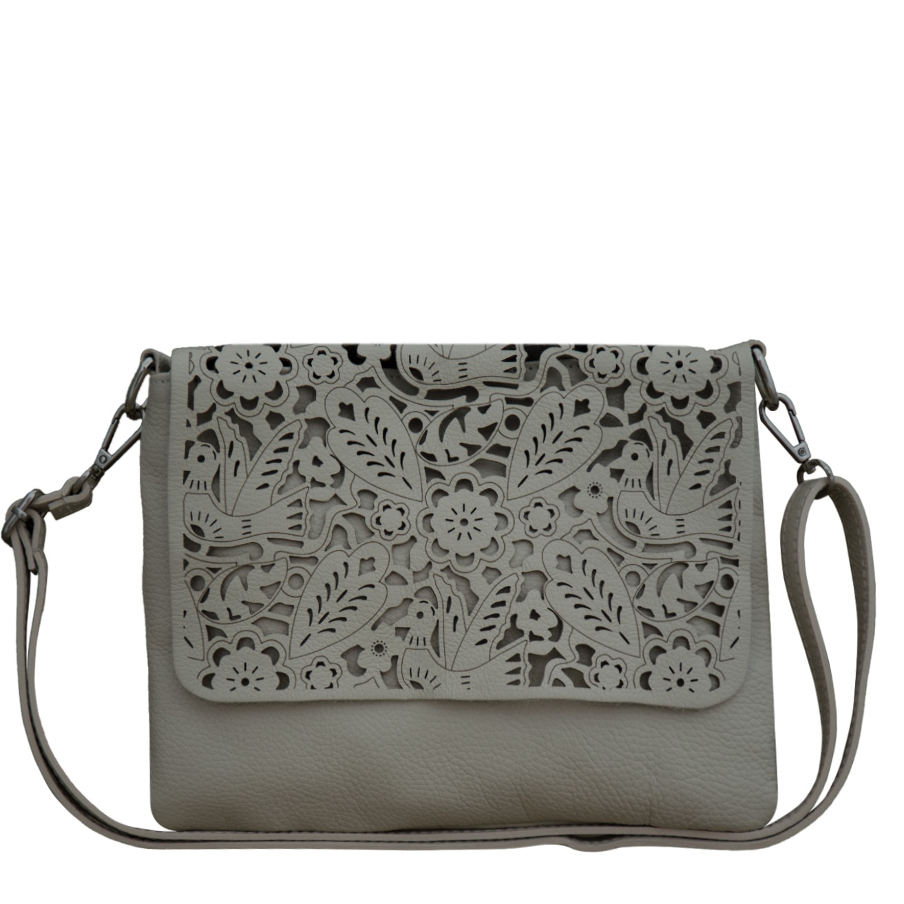 Geanta crossbody din piele naturala, Liana bej