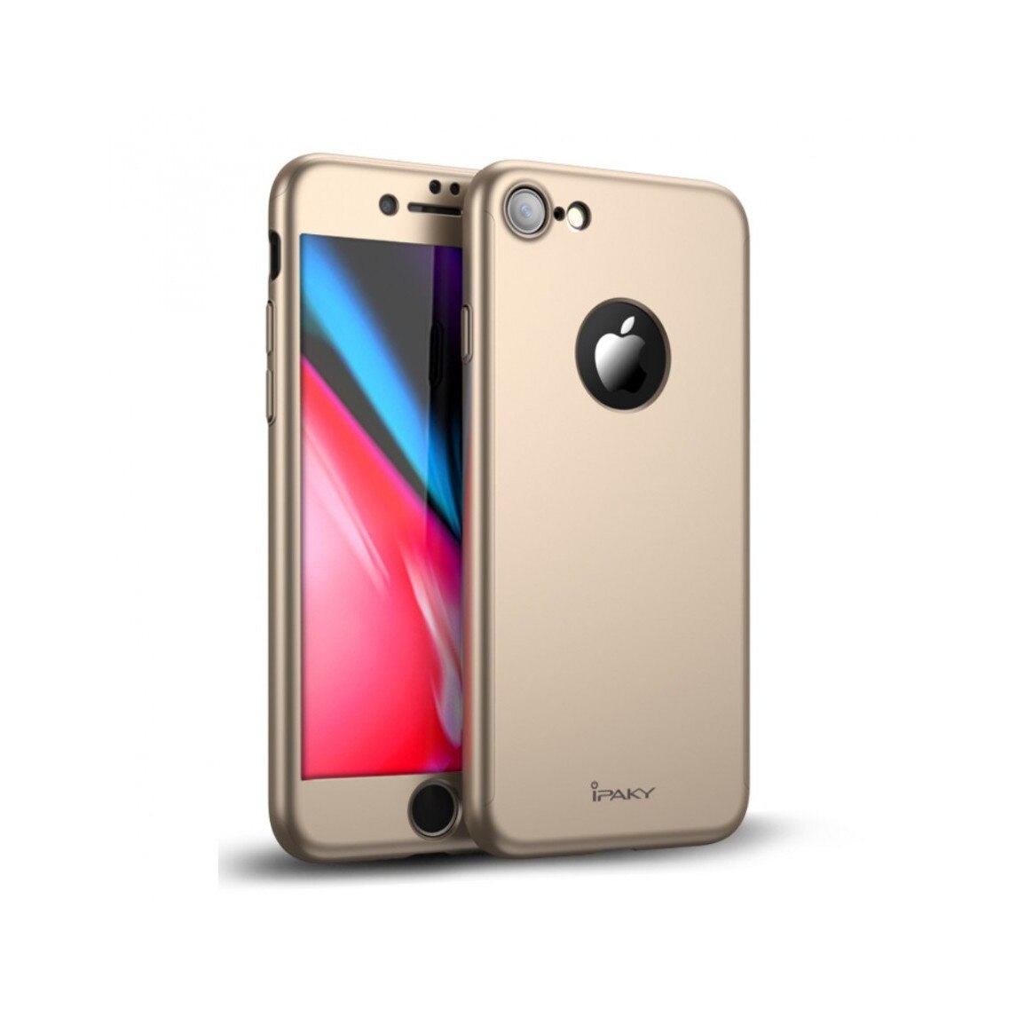 Husa protectie completa IPAKY pentru iPhone 8, gold