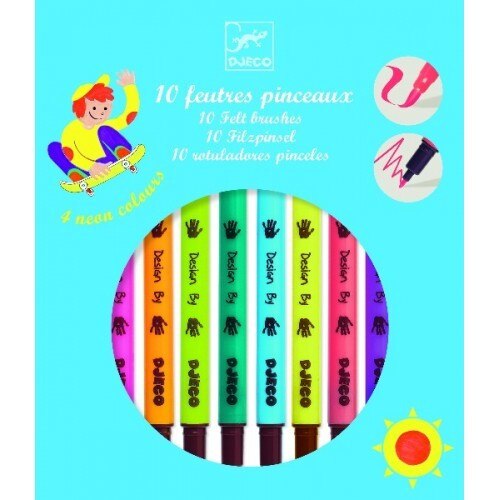 Set carioci pensula, culori pop,Djeco