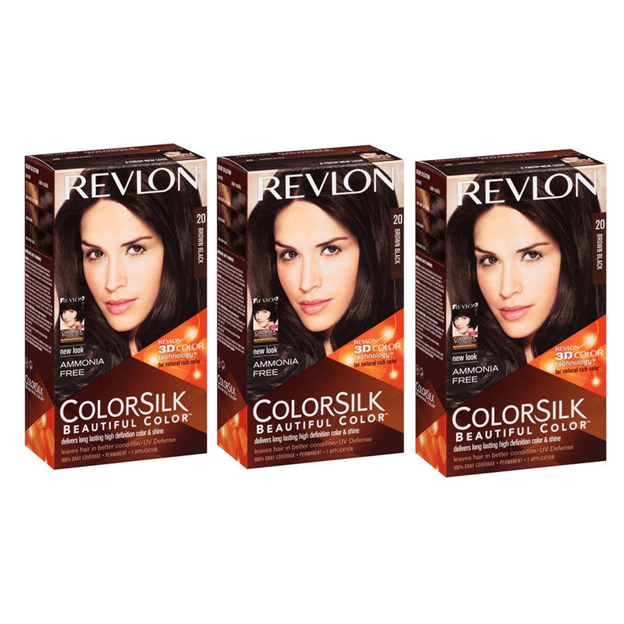 Pachet Promotional Revlon Vopsea Par Colorsilk 20 Brown Black X 3 bucati