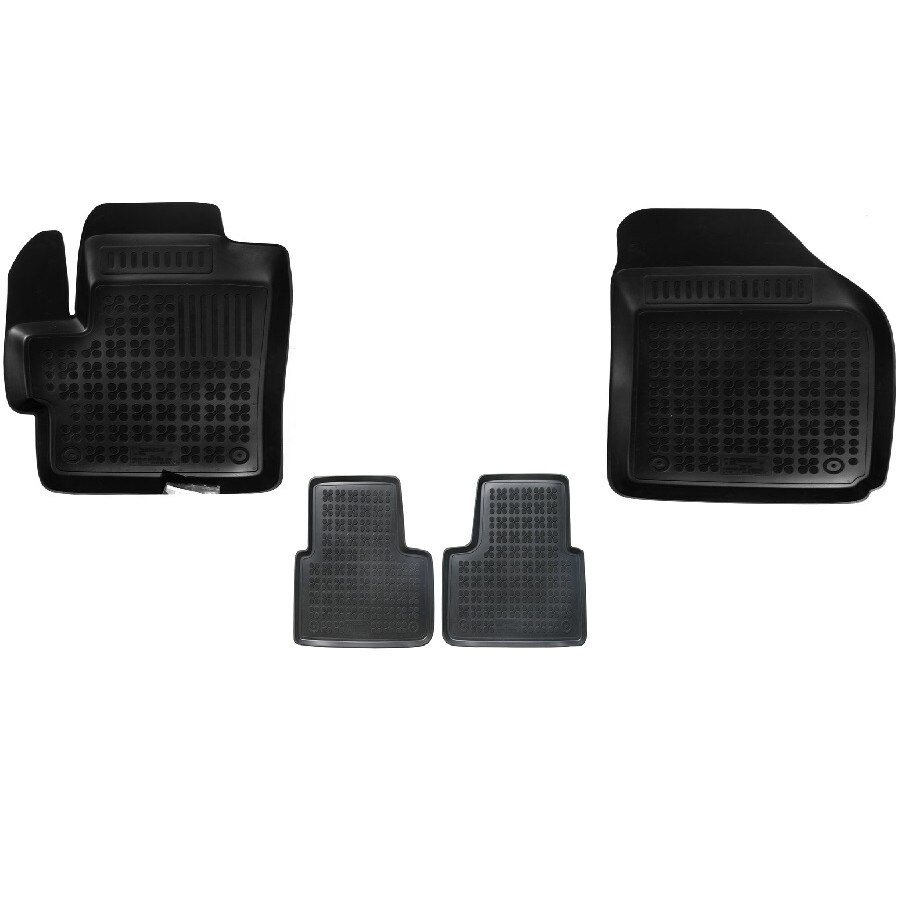 Set 4 covorase interior cauciuc stil tavita MAGSTAR LUX dedicate, compatibile cu Chevrolet Spark 2005-2009, Negru