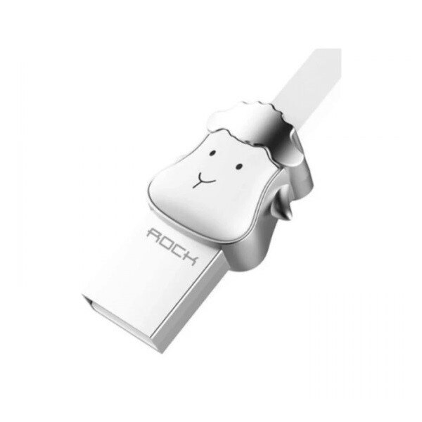 Cablu Micro USB Rockspace, Zodiac chinezesc, Capra, Alb