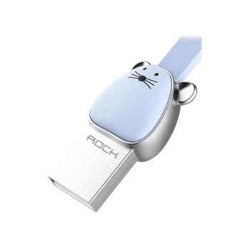 Cablu Micro USB Rockspace, Zodiac chinezesc, Sobolan, Albastru Cablu Micro USB Rockspace, Zodiac chinezesc, Sobolan, Albastru