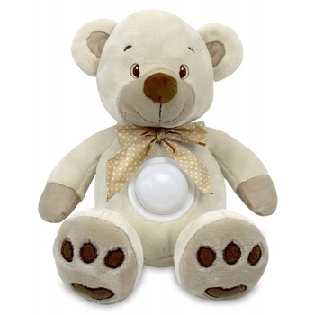 Lampa de veghe muzicala Ursulet BabyMix STK-13138, Crem Lampa de veghe muzicala Ursulet BabyMix STK-13138, Crem