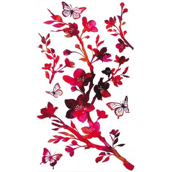 Sticker perete, creanga cu fluturi, 32 x 60 cm Sticker perete, creanga cu fluturi, 32 x 60 cm