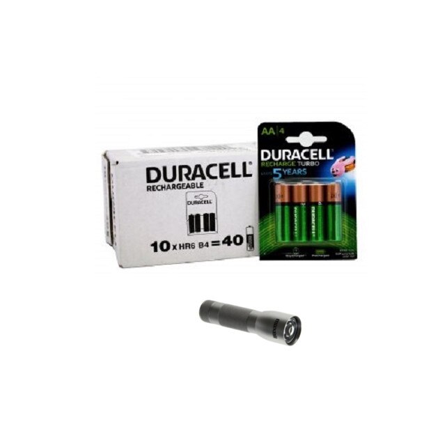 Acumulatori Duracell 2500 mAh R6, AA, cutie 40 acumulatori, blister 4