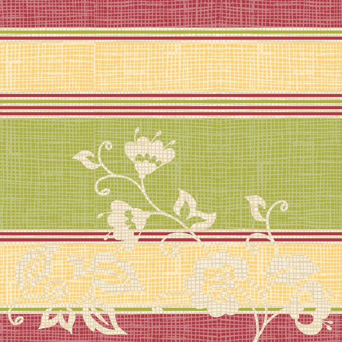 Set Servetele Ashley, Yellow / Green, 40x40 cm, 50 bucati