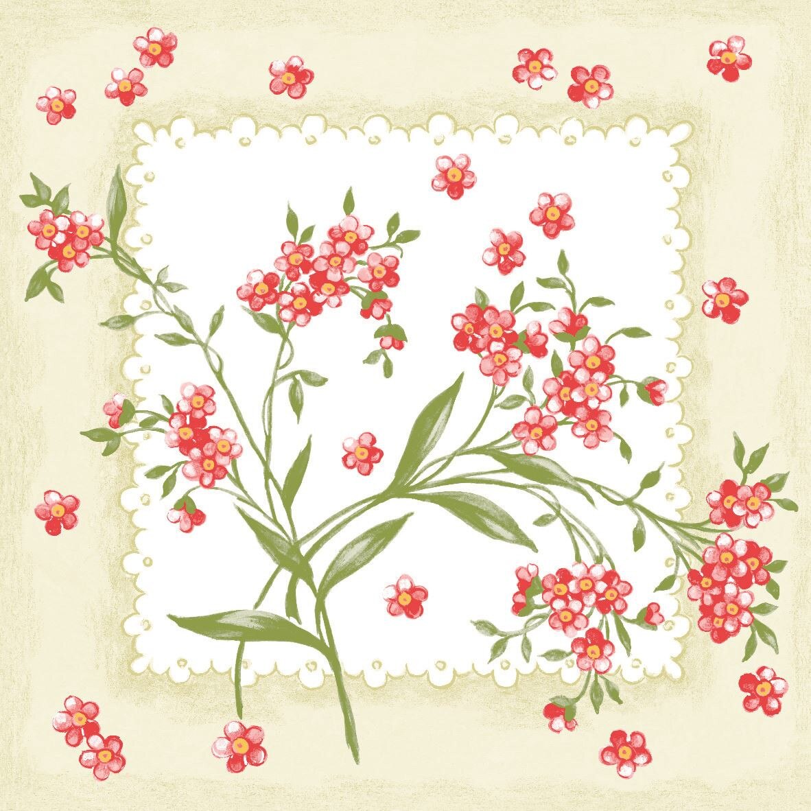 Set Servetele Evelyn, Green, 40x40 cm, 50 bucati