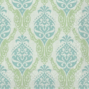 Set Servetele Doris, Green / Blue, 40x40 cm, 50 bucati Set Servetele Doris, Green / Blue, 40x40 cm, 50 bucati