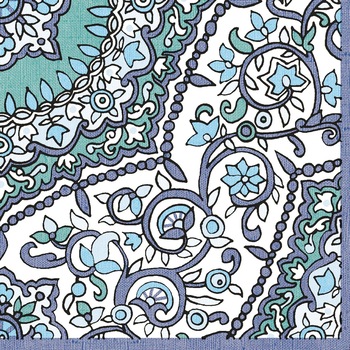 Set Servetele Folklore, Blue, 40x40 cm, 50 bucati Set Servetele Folklore, Blue, 40x40 cm, 50 bucati