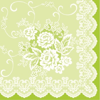 Set Servetele Franziska, Green, 40x40 cm, 50 bucati Set Servetele Franziska, Green, 40x40 cm, 50 bucati