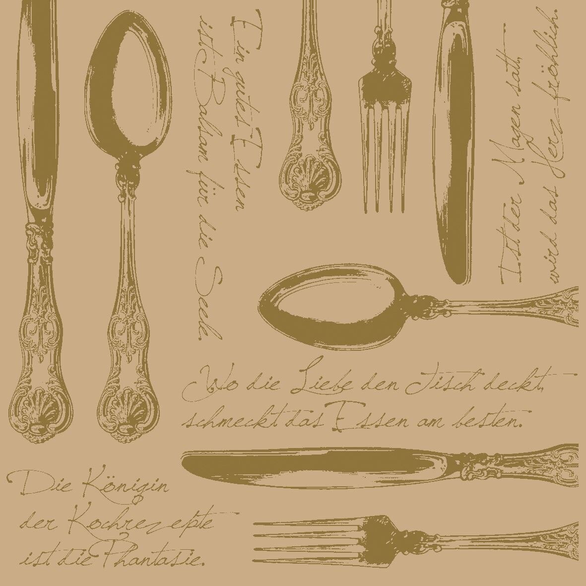 Set Servetele Hiedelberg, Brown, 40x40 cm, 50 bucati