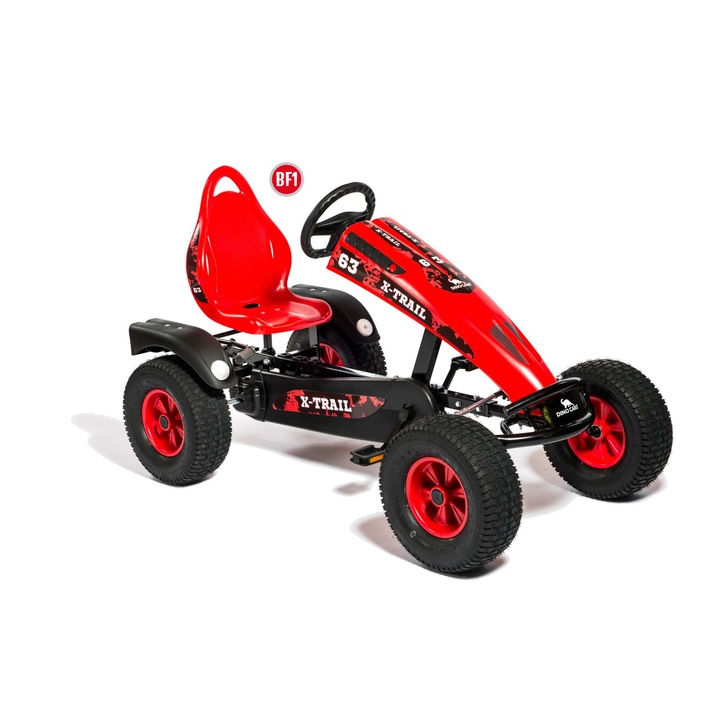 Картинг с педали Dino Cars X-TRAIL BF1, Черен/Червен