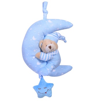 Jucarie muzicala Zola® din plus pentru patut/ carucior- Baby Ursuletul - Albastru Jucarie muzicala Zola® din plus pentru patut/ carucior- Baby Ursuletul - Albastru