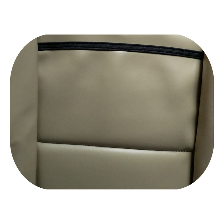 Комплект кожени калъфи AlMar за предните седалки, Бежов/Бежов, 2 бр